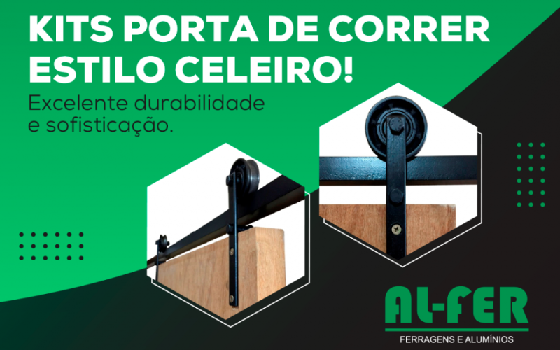 Detalhes do produto Kits Porta de Correr - Estilo Celeiro 