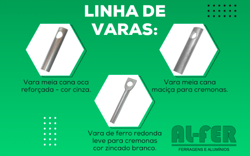 Detalhes do produto Varas